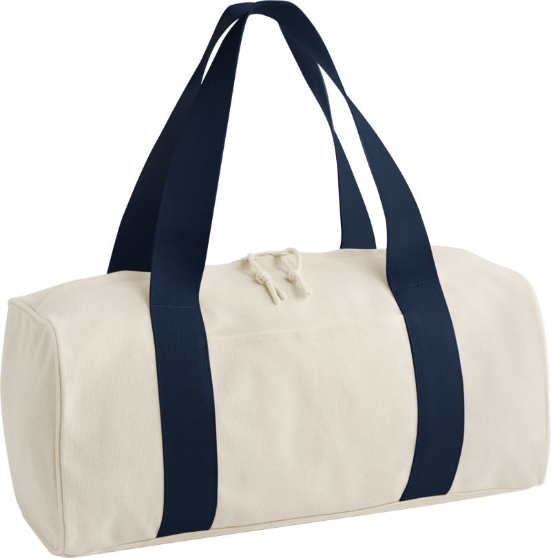 Unisex round Sports Bag "Edit Duffle" BagBase – natural/navy