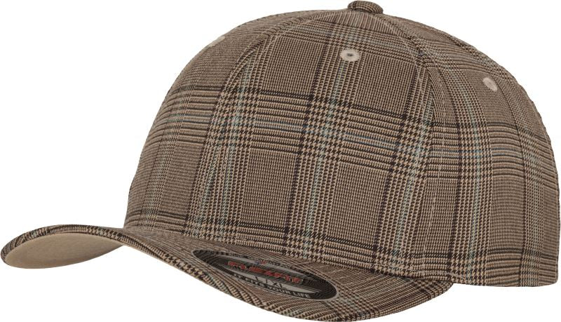 6 Panel Flexfit Glen Check Kapica Flexfit 6196Caps - oblekanadom