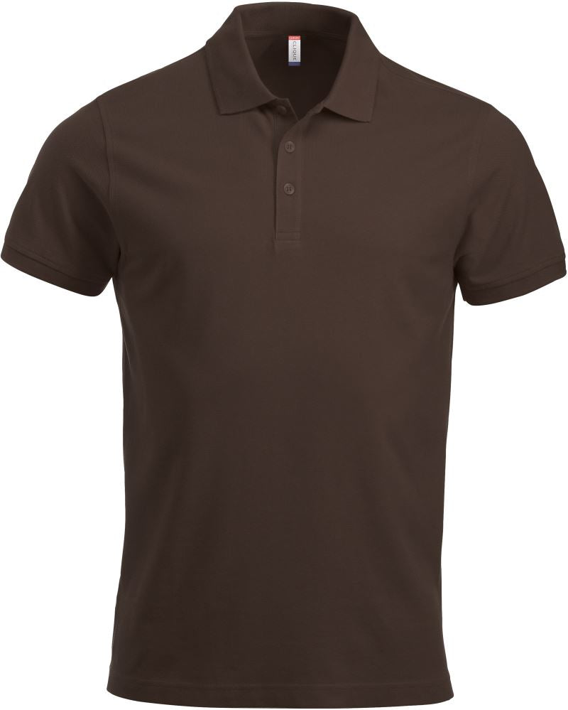 Moška težji Piqué polo Clique – dark mocca