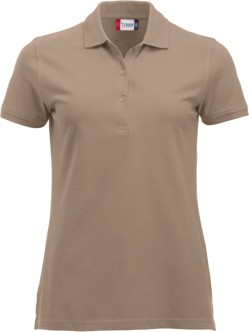 Ženska težji Piqué polo Clique – caffe latte