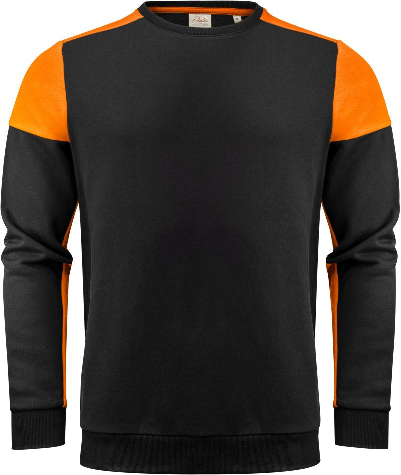 Unisex pulover Printer – black/orange