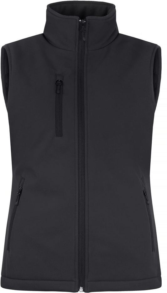 Ženska podložena softshell brezrokavnik Clique – Črna