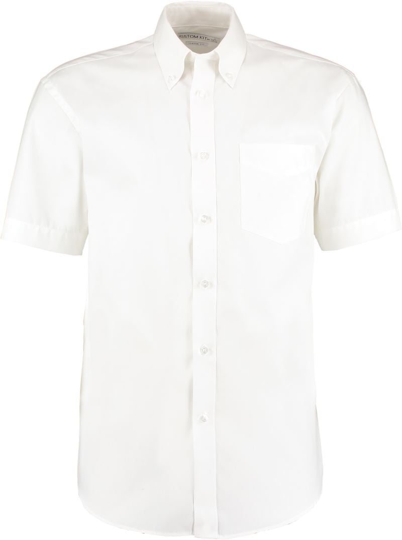 Kustom Kit Oxford shirt KK 109 in elegant blue with a classic collar, tailored fit, and button-down front for a sophisticated look.