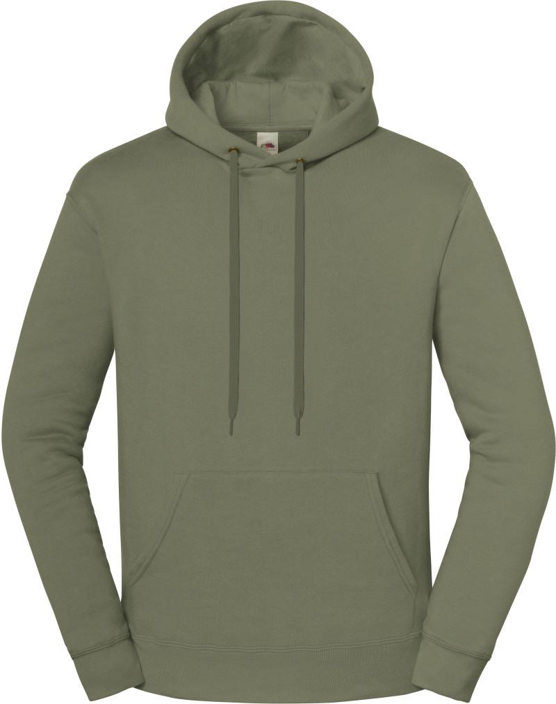 Unisex težji s kapuco pulover Fruit of the Loom – Klasična olivna