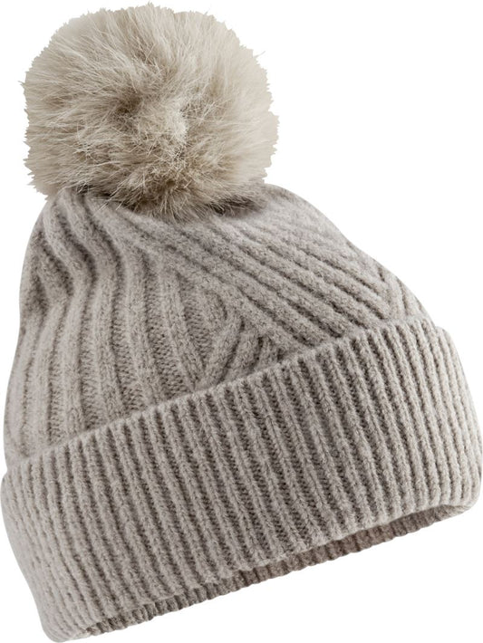 Pletena kapa s cofom Beechfield Snow Luxe B529, prikaz izdelka