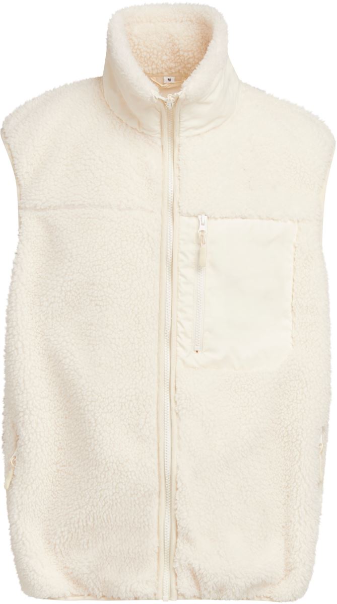 Unisex flis brezrokavnik "Bonded Sherpa" Build your Brand – white sand
