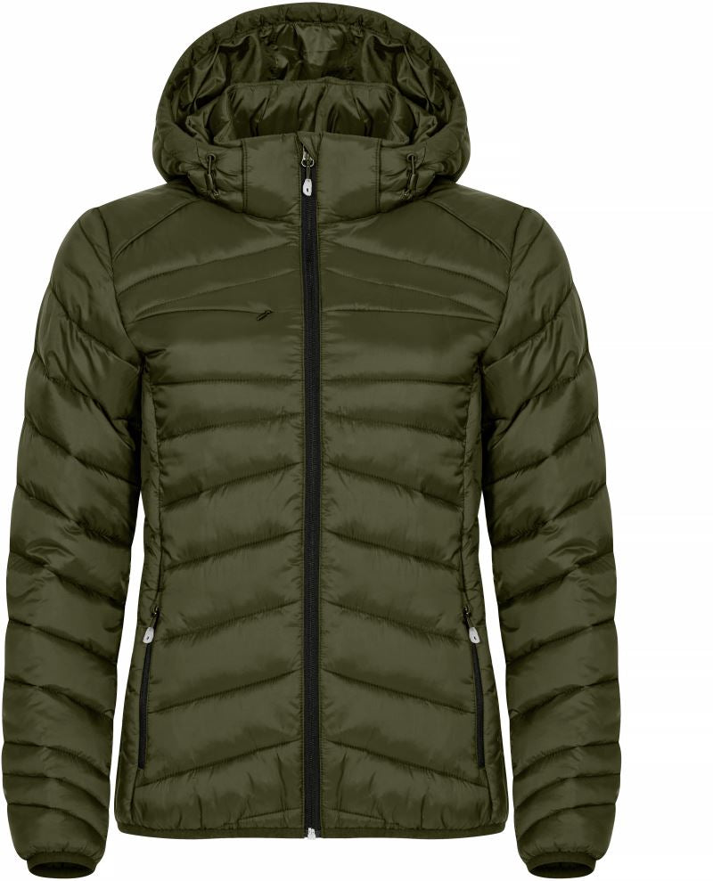 Ženska Quilted jakna Clique – fog green