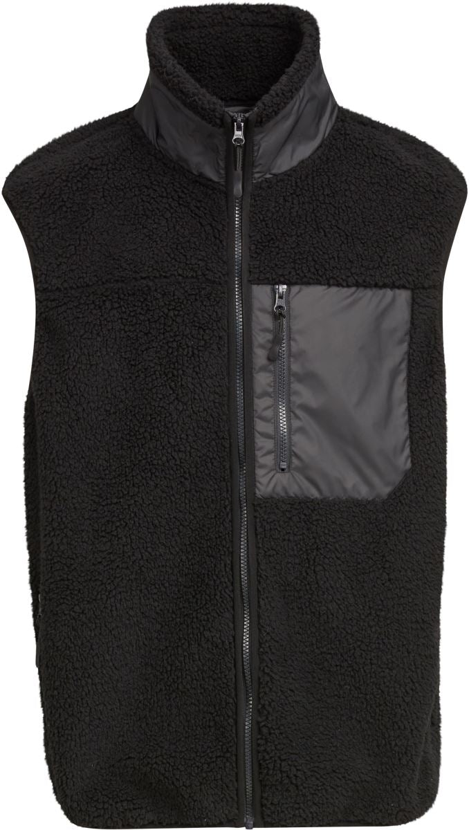 Unisex flis brezrokavnik "Bonded Sherpa" Build your Brand – Črna