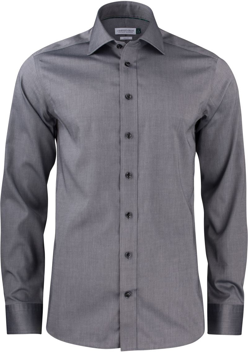 Moški non-iron shirt dolgi rokav J.Harvest & Frost – grey
