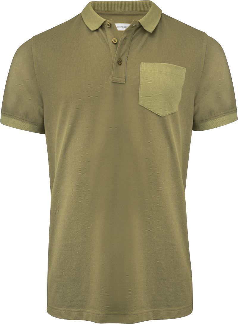 Moški težji Moška Piqué polo "Two-Tone" James Harvest – moss green