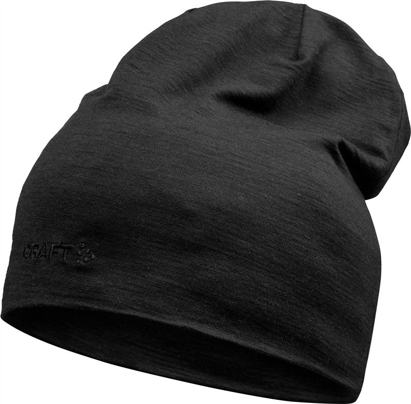 Pletena kapa iz merino volne Craft Corporate Essence Wool Hat - Črna