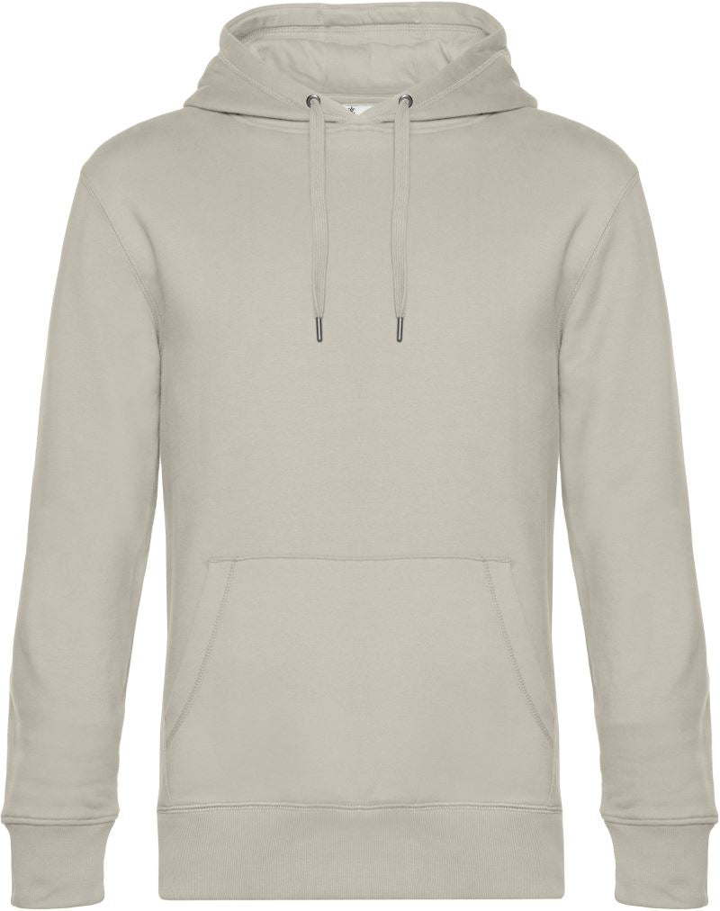 Moški pulover s kapuco B&C Collection, modre barve, udoben, z dolgimi rokavi in kapuco, primeren za vsakodnevno nošo.
