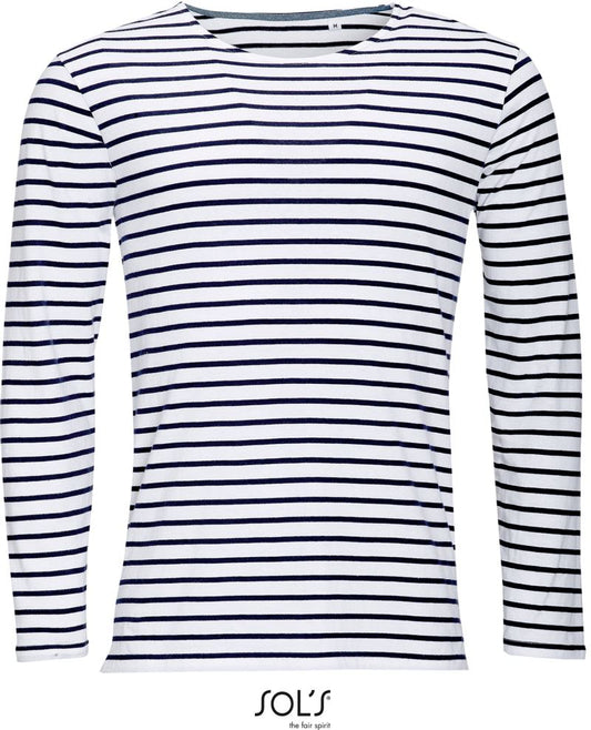 Moška črtasta majica z dolgimi rokavi SOL'S Marine