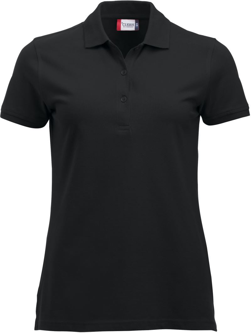 Ženska težji Piqué polo Clique – Črna