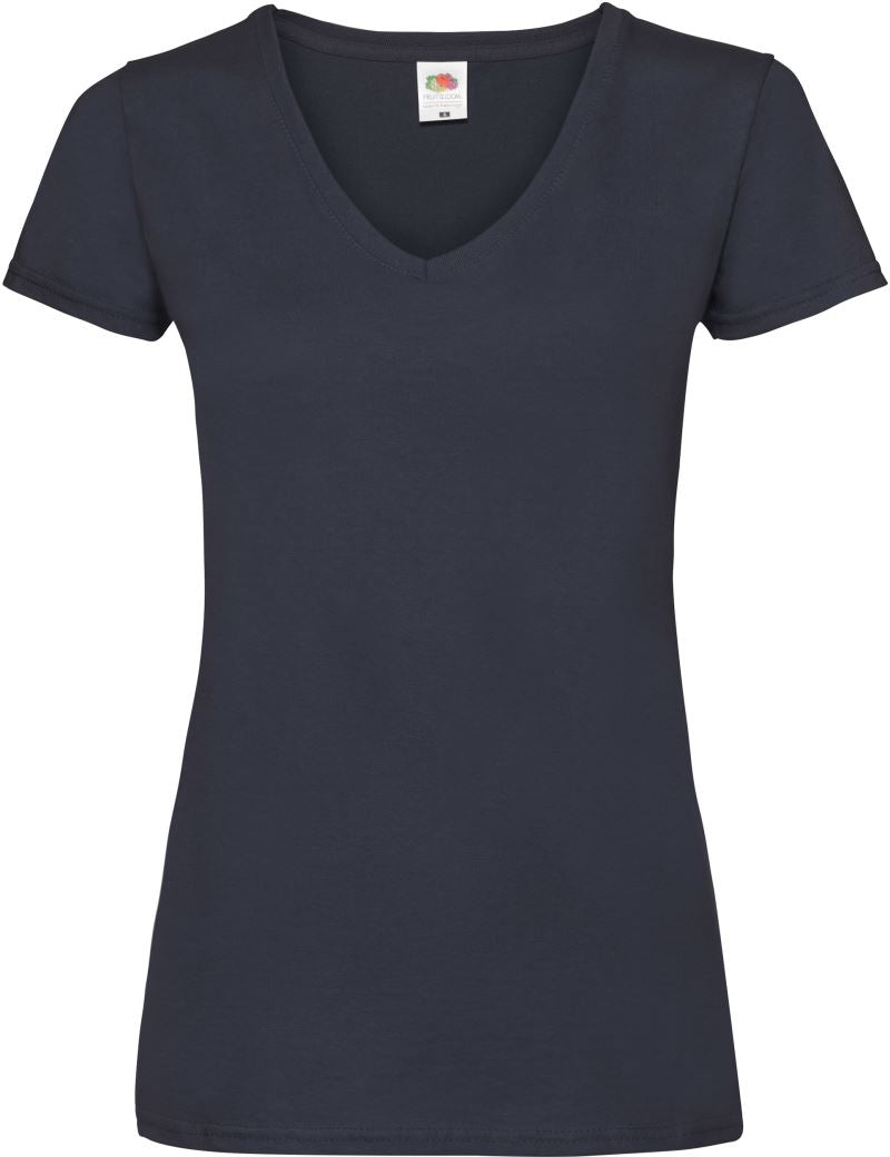 Ženska Majica Kratek Rokav F.O.L.  Lady-Fit Valueweight V-Neck T - oblekanadom