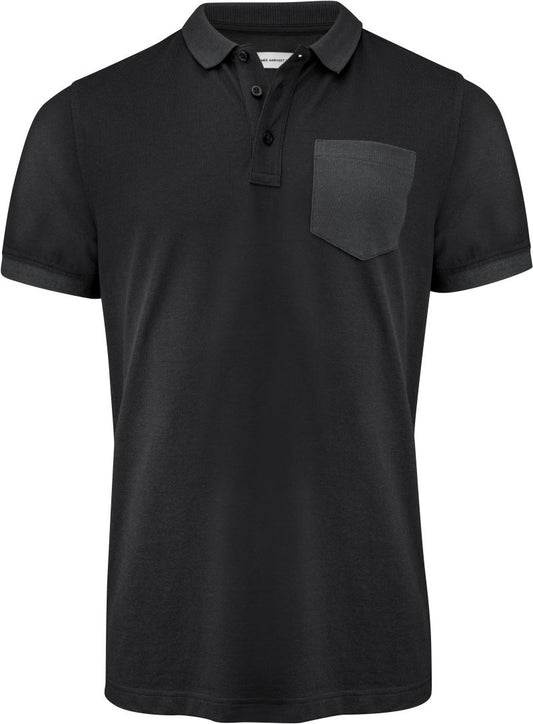 Moški težji Moška Piqué polo "Two-Tone" James Harvest – Črna