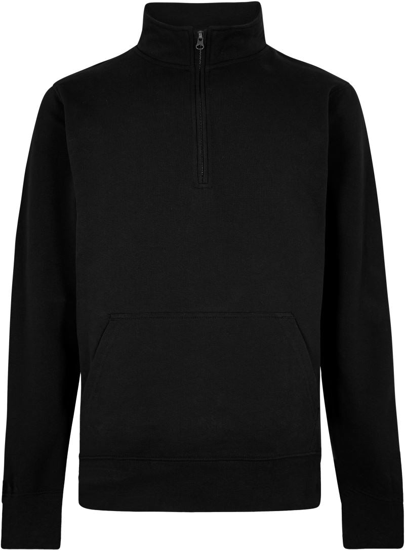 Unisex piqué pulover z 1/4 zadrgo Kustom Kit – Črna