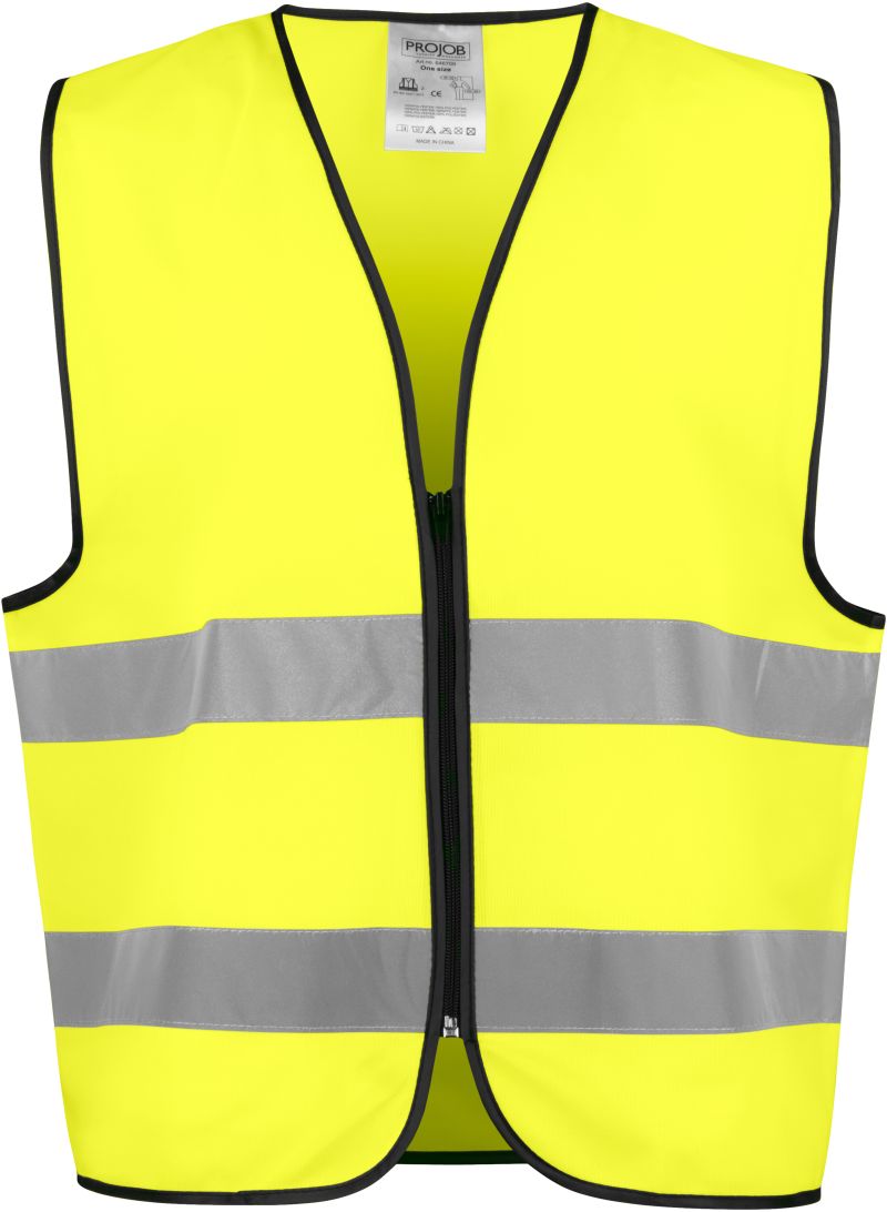 Unisex safety brezrokavnik Projob – yellow/black