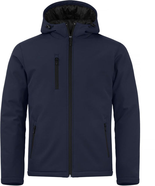 Moška podložena softshell jakna s kapuco Clique, prikaz izdelka