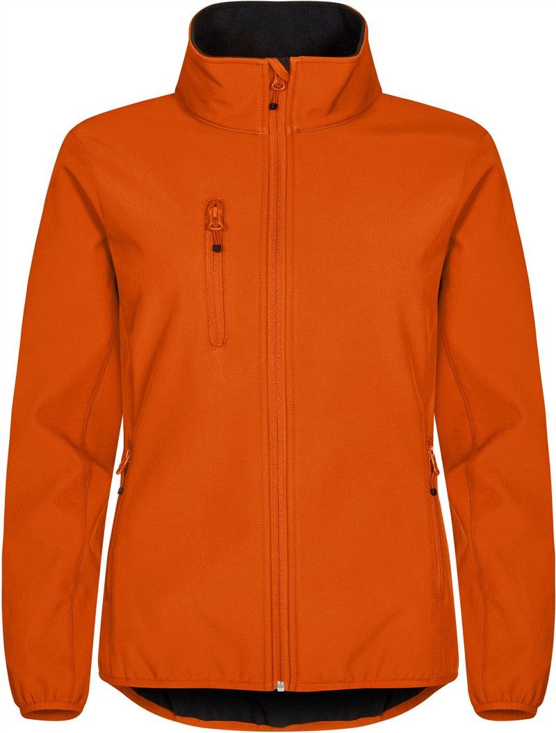 Ženska trislojna softshell jakna Clique Classic Softshell Jkt W - Krvavo oranžna