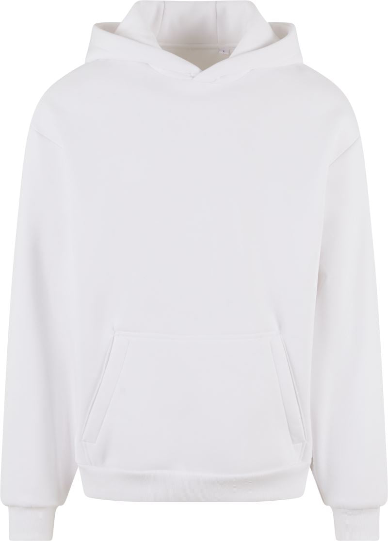 Unisex težji prevelik kroj Unisex s kapuco pulover New Morning Studios – Bela