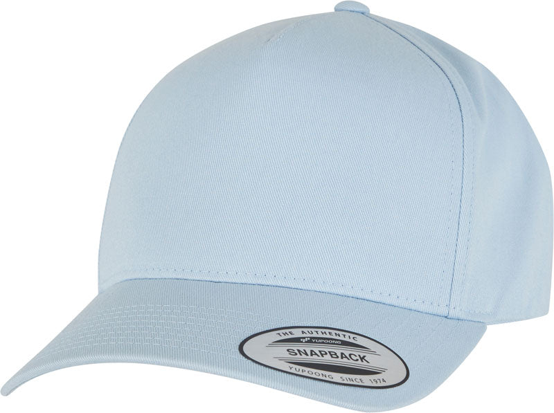 Unisex 5 Panel Snapback kapa Flexfit – light blue