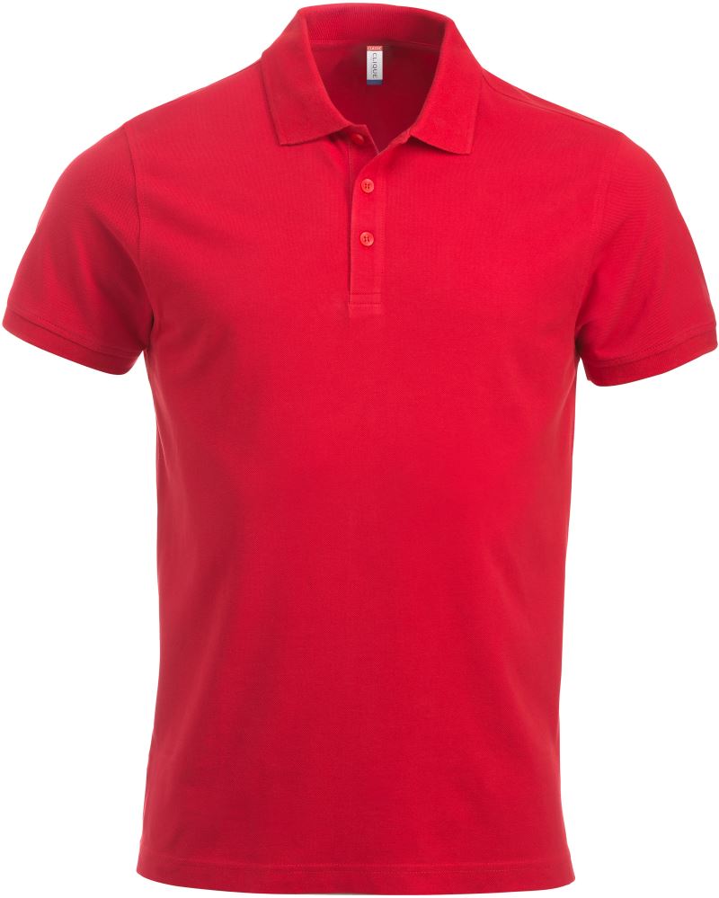 Moška težji Piqué polo Clique – Rdeča
