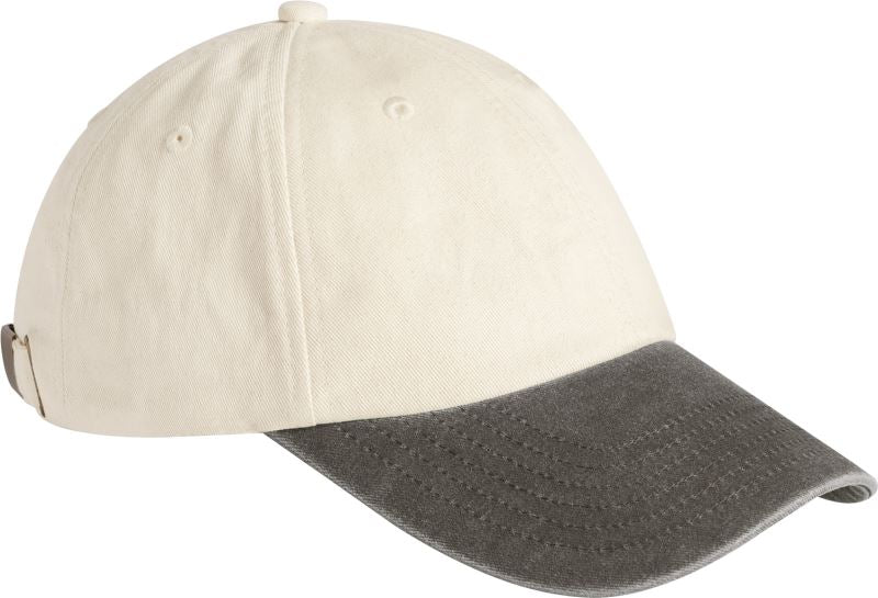 Unisex 6 Panel Low Profile Contrast kapa Beechfield – natural/vintage brown