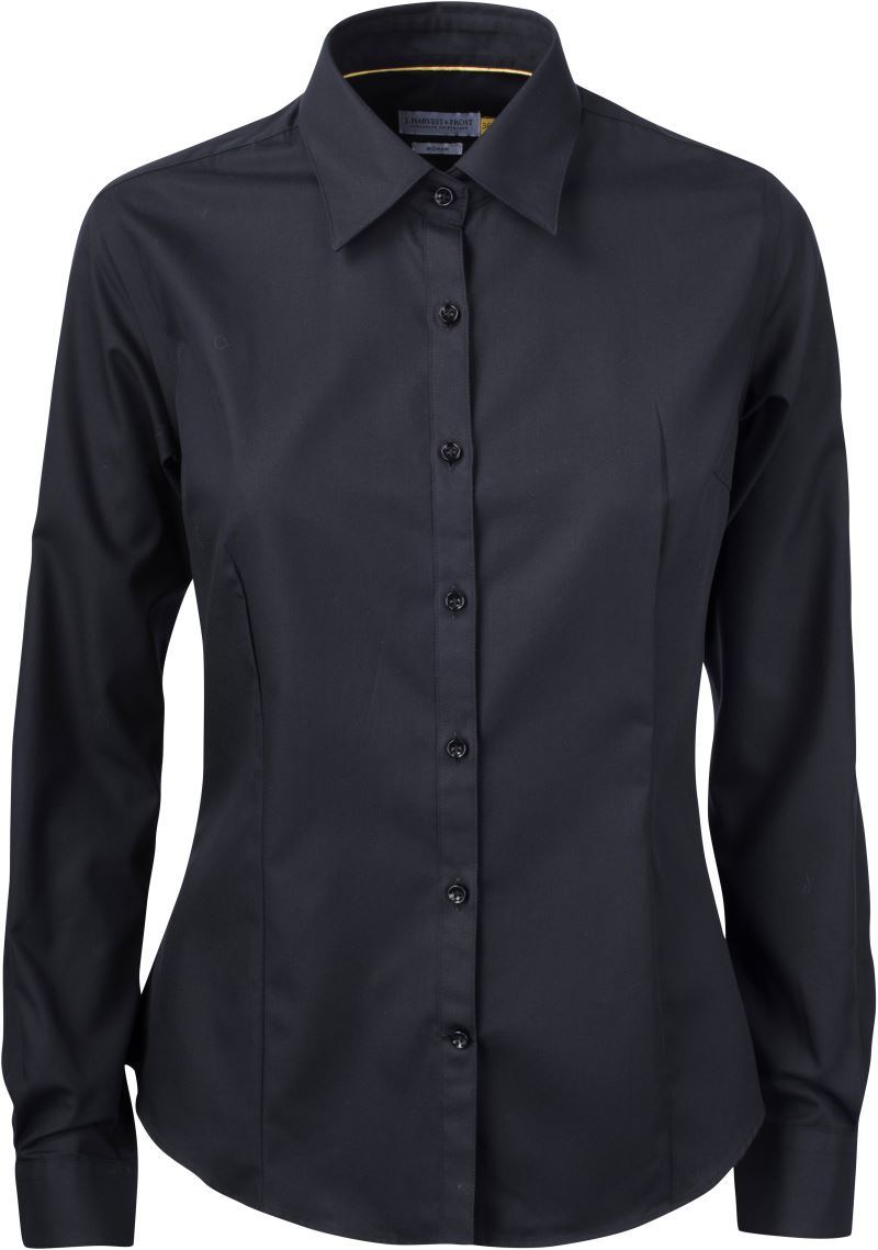 Ženski twill Blouse dolgi rokav J.Harvest & Frost – Črna
