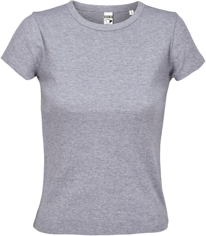Ženska Rib majica SOL's Collection – light grey melange