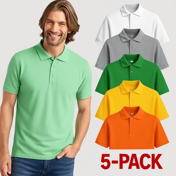 Moške Fruit of the Loom Premium Polo – Paket 5 kos - oblekanadom