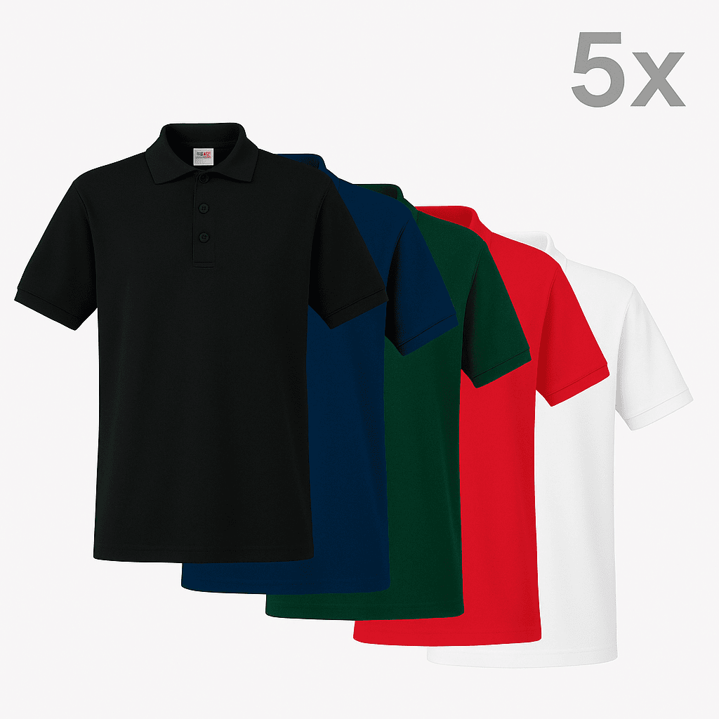 Moške Fruit of the Loom Premium Polo – Paket 5 kos - oblekanadom