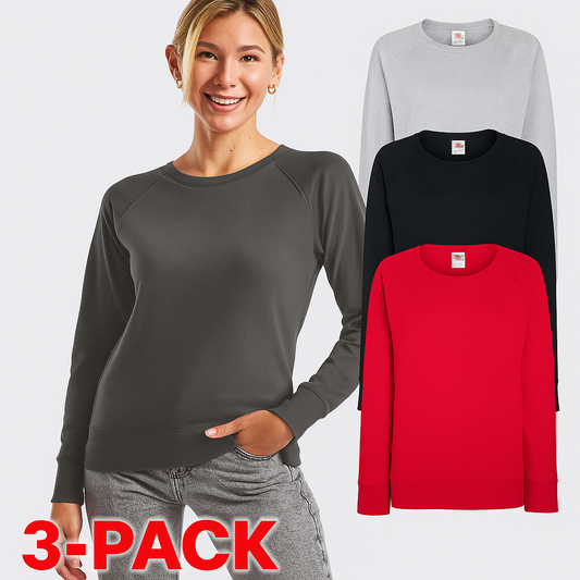 Ženska Fruit of the Loom Raglan Jopa - 3kos - oblekanadom