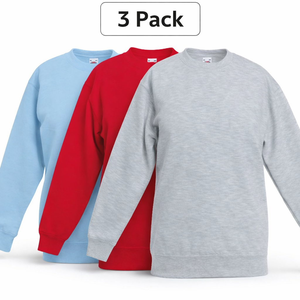 Fruit of the Loom Raglanpullover für Herren – 3-tlg