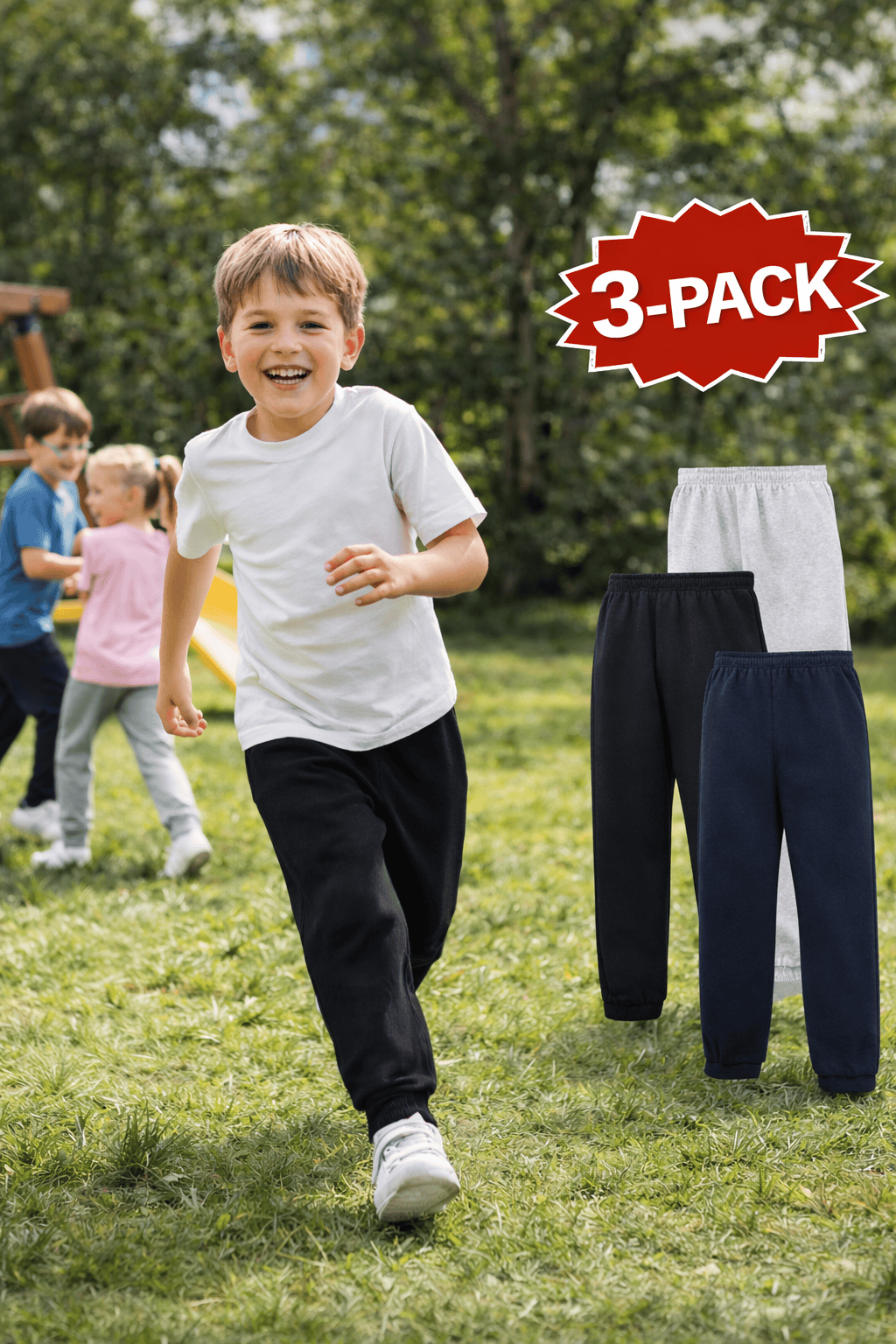 Otroška Fruit Of The Loom trenirka, 3 kos kratkih hlač, mehka in udobna oblačila za otroke, oblekanadom.