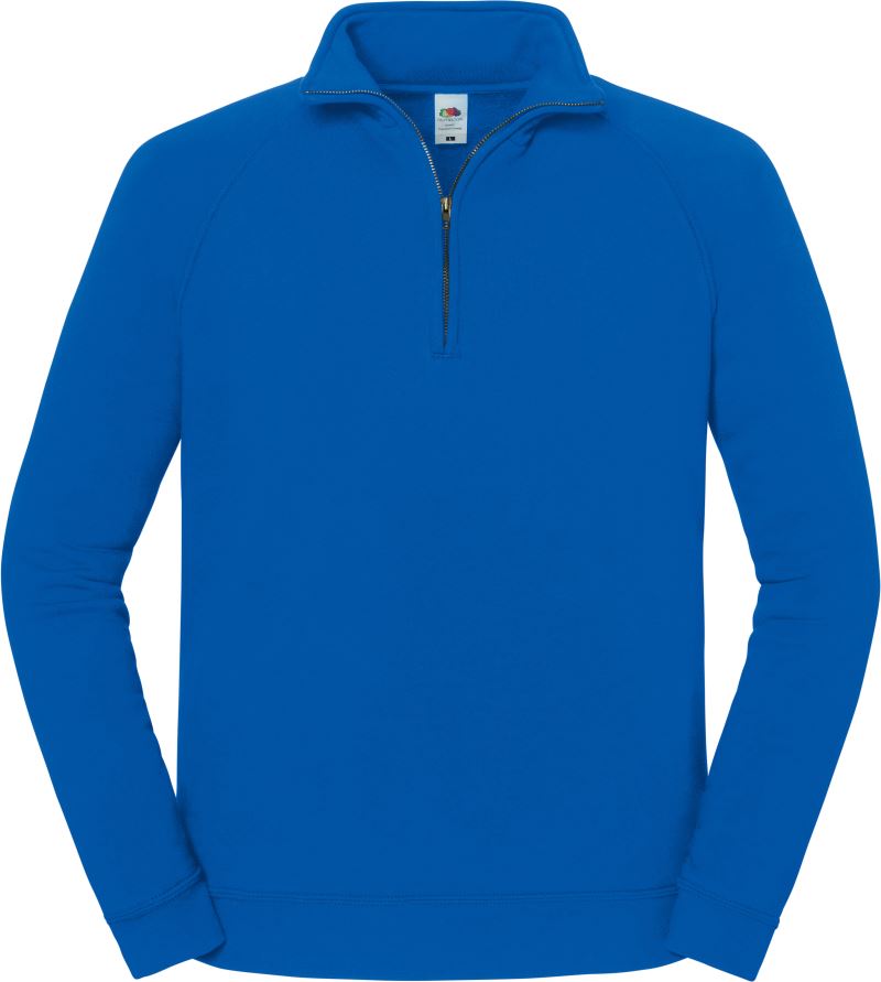 Unisex težji pulover z 1/4 zadrgo Fruit of the Loom – Kraljevsko modra