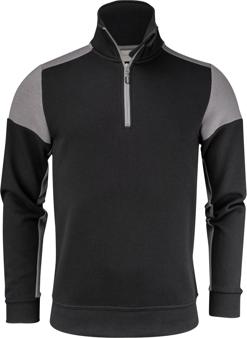 Unisex pulover z 1/4 zadrgo Printer – black/anthracite