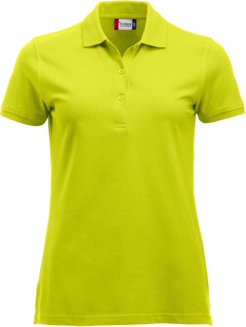 Ženska težji Piqué polo Clique – visibility green