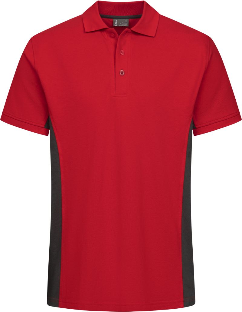 Unisex Contrast delovna oblačila polo - EXCD Promodoro – fire red/charcoal