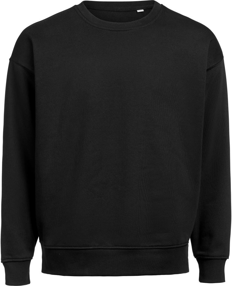 Unisex težji Unisex pulover ohlapen kroj Untagged Movement – Črna