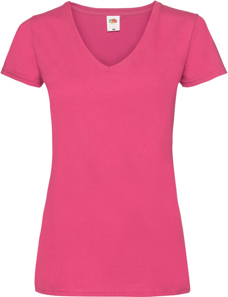 Ženska Majica Kratek Rokav F.O.L.  Lady-Fit Valueweight V-Neck T - oblekanadom