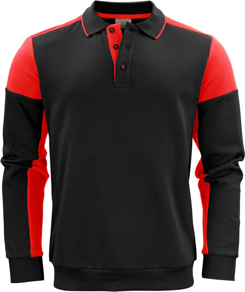 Unisex polo pulover Printer – black/red