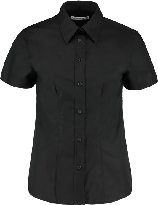 Ženska oxford bluza s kratkimi rokavi Kustom Kit KK360, prikaz izdelka