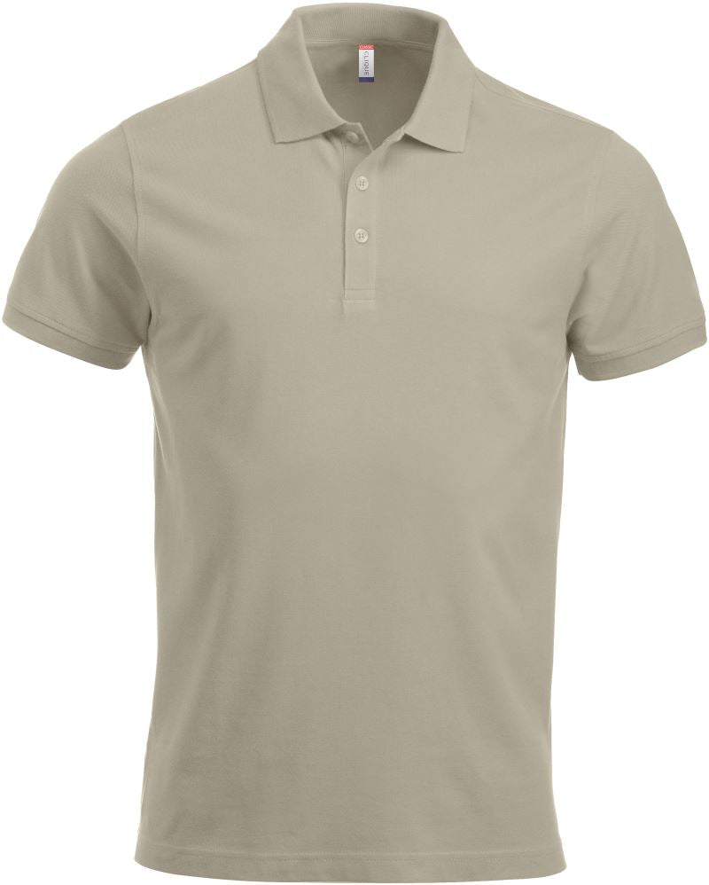 Moška težji Piqué polo Clique – light khaki