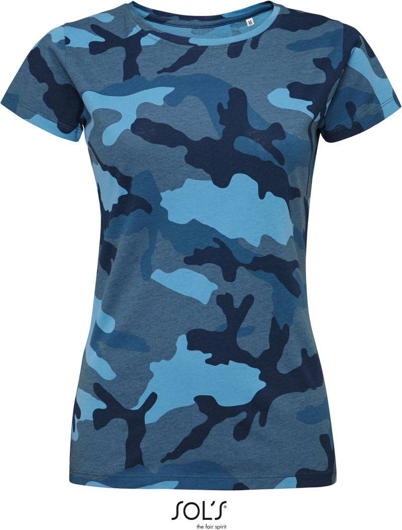 Ženska Majica Kratek Rokav SOL'S  Camo Women - oblekanadom