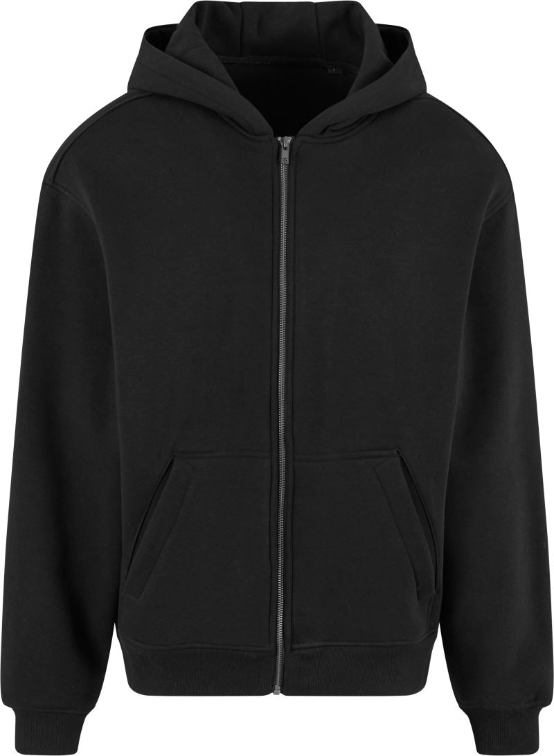 Unisex težji Unisex prevelik kroj s kapuco jopica New Morning Studios – Črna