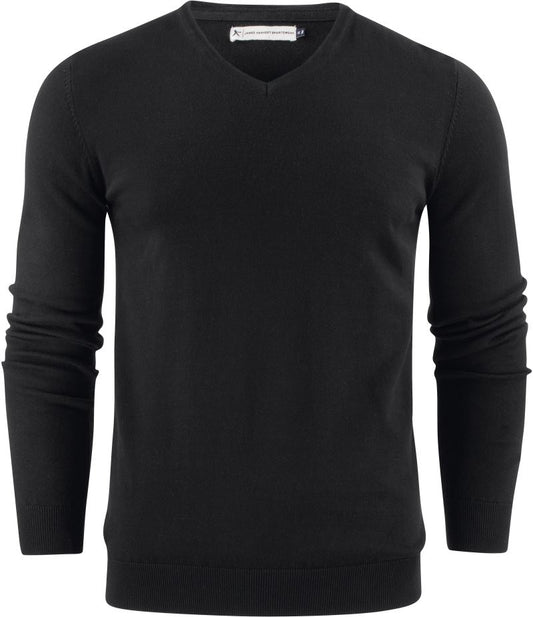 Moška V-izrez Pullover James Harvest – Črna