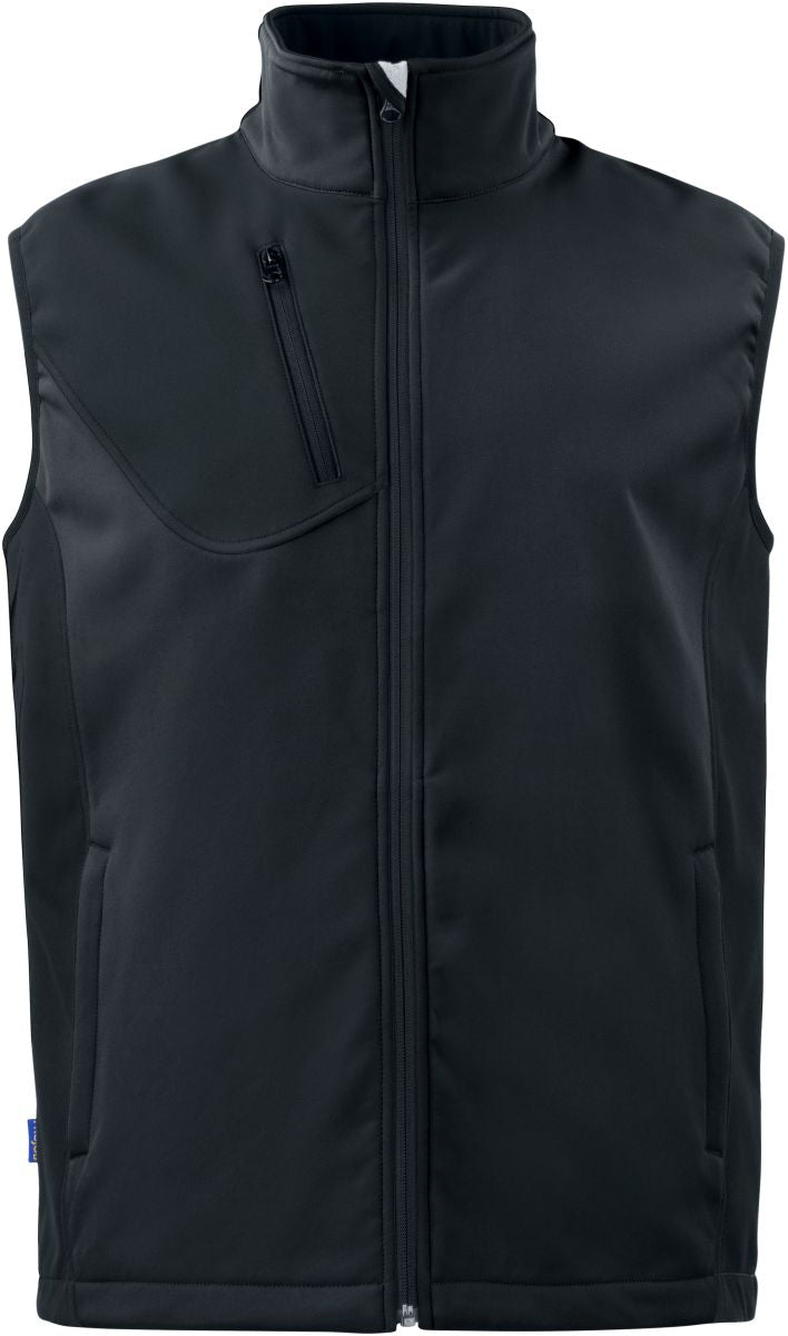 Unisex delovna oblačila softshell brezrokavnik Projob – Črna