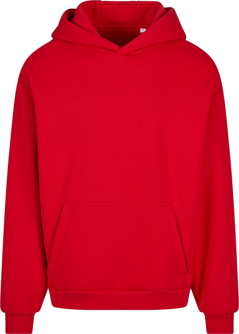 Unisex težji prevelik kroj Unisex s kapuco pulover New Morning Studios – city red