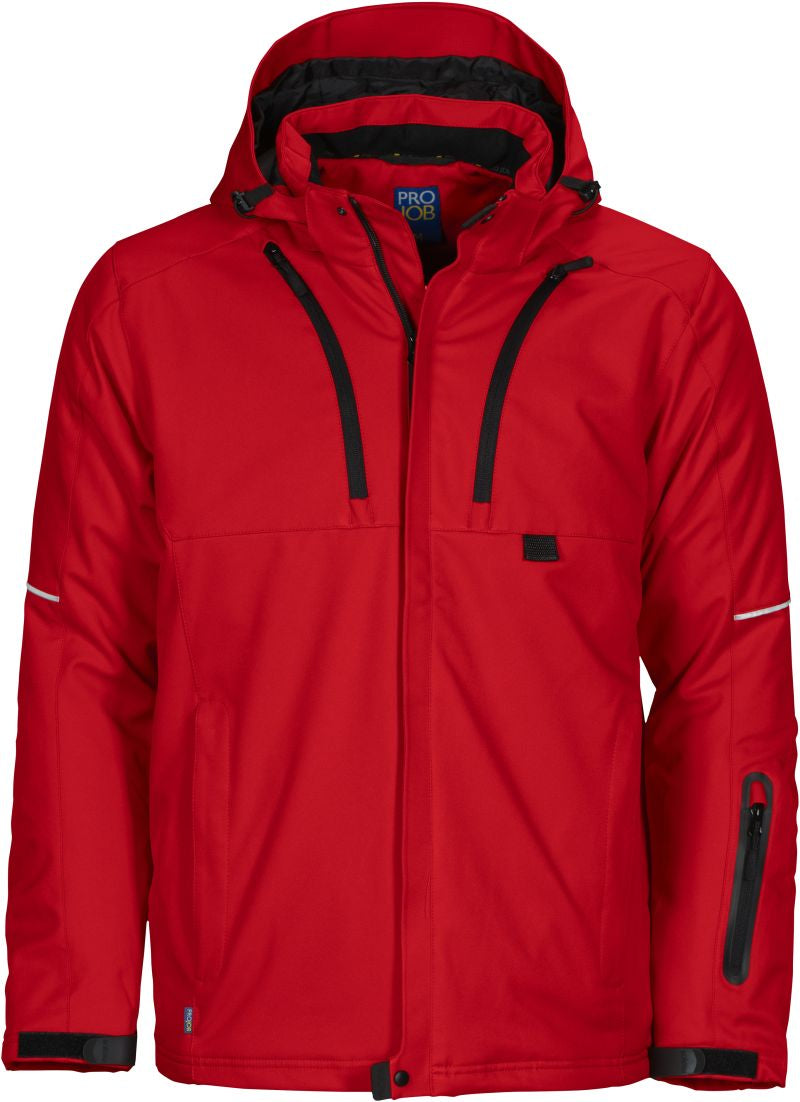 Unisex lined delovna oblačila softshell jakna Projob – Rdeča